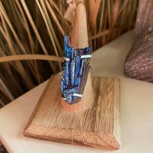 Rainbow Aura Kyanite Sterling Silver Gemstone Ring Size 7